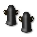 Угол наружный (внешний) с крепежом для плинтуса Идеал Классик 007 Черный_IRC 55 мм (упаковка 20 шт)