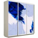 Шкаф-купе фотопечать Мебельная Компания Е1 3 дверный 240x180x45 см 9 полок ЛДСП цвет ясень шимо светлый 45ef1010_180240_shs