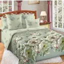 Простыня Home mercury Каролина 145x214 см перкаль без резинки цвет зеленый
