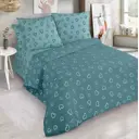 Простыня Home mercury Сердечки 35 150x220 см поплин без резинки цвет голубой