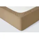 Простыня Ecotex Трикотаж капучино 180x200 см, трикотаж, на резинке