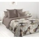 Простыня Home mercury Композиция 180x220 см перкаль без резинки цвет коричневый