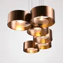 Люстра потолочная IMPERIUMLOFT 191658-26 Sound OR6 Suspension 6 ламп 30 м² цвет медный