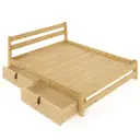 Кровать двуспльная Solarius Мишка усиленная 2 выкатных ящика 130x80x210 см сплошное основание сосна цвет светло-бежевый