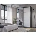 Шкаф-купе Bts 217.6x160.2x59.4 см 7 полок ЛДСП цвет графит