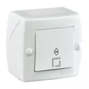 Выключатель проходной накладной Mono electric Octans 104-010101-109 1 клавиша цвет белый