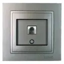 Розетка телефонная встраиваемая Mono electric Despina 102-242405-124 RJ45 Cat 3 цвет антрацит