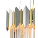 Люстра потолочная хрустальная Natali KovaltsEva Queen 79006-6C Brass Silver 5 ламп 16 м² цвет серый
