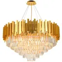 Люстра потолочная хрустальная Natali KovaltsEva Vertigo 81440-12C Gold 14 ламп 40 м² цвет золотой