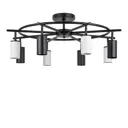 Светильник настенно-потолочный LIGHTSTAR LR718374364 Rullo 8 ламп 29 м² цвет черный