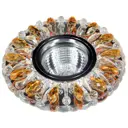 Комплект точечных светильников встраиваемых De fran Фейри Сл061398 под отверстие 65 мм MR16 цвет хром, коричневый, прозрачный, серебро 2 шт