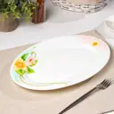 Блюдо сервировочное Доляна Арина 25x2.50x35.40 см керамика цвет белый