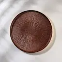 Блюдо сервировочное Akcam Victoria Marrone 28x2x28 см стекло цвет бронза