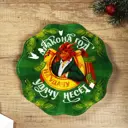 Тарелка Дорого Внимание Удачу Несёт 23x23 см стекло цвет зеленый