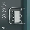 Полотенцесушитель водяной е-образный Onix Country direct right 50x50 см 3/4" нержавеющая сталь цвет хром