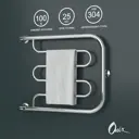Полотенцесушитель водяной е-образный Onix Country turn left 60x50 см 3/4" нержавеющая сталь цвет хром