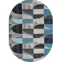 Ковер Принт Стокгольм (95_25) (2.0) овал 200x400 см полиамид