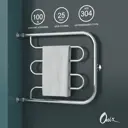 Полотенцесушитель водяной е-образный Onix Country direct left 60x50 см 3/4" нержавеющая сталь цвет хром