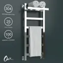 Полотенцесушитель водяной с полкой Onix Moon Plus 30x80 см 1/2" нержавеющая сталь