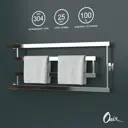 Полотенцесушитель водяной е-образный Onix Vega Turn Left 32x80 см боковое угловое подключение слева 1/2" нержавеющая сталь цвет хром