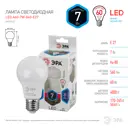Лампа светодиодная Эра A60-7W-840-E27 E27 220 В 7 Вт шар малый матовая 560 Лм нейтральный белый свет