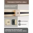 Трековая розетка Arte Milano 2.1A 250 В 380022TS/USBx2 Gold