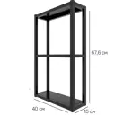 Модуль навесной Ферро 40x67.6x15 см сталь цвет черный
