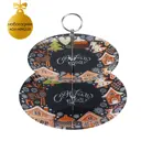 Блюдо сервировочное Доляна Пряничный домик 26x3x26 см стекло цвет разноцветный