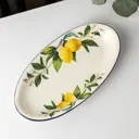 Блюдо сервировочное Доляна Лимон 15x5x28 см доломит цвет белый
