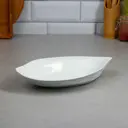 Блюдо сервировочное Lemoges Королева 22x5.50x31 см фарфор цвет белый