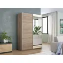 Шкаф-купе Мебельная Компания Е1 2 дверный 230x140x57 см 7 полок ЛДСП цвет дуб сонома 1Pdz_140_S