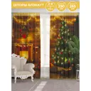 Фотошторы на шторной ленте блэкаут Homepick ContryHouse 290x265 см цвет коричневый