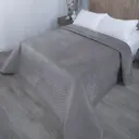 Покрывало La Notta Кубики 220x240 см велюр цвет серый жемчуг