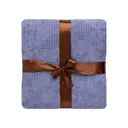 Покрывало Lucky Листья с бахромой U000424, 150x200 см, жаккард, цвет синий