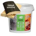 Пропитка-эмаль для обновления старого дерева Оберег DecoGuard темный шоколад, 1 л