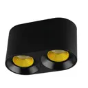 Светильник точечный накладной DENKIRS DK3096-BK+YE DK3020BYE 6.7 м² цвет черный