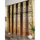 Тюль на шторной ленте для кухни Helga Суадэя 300x150 см цвет коричневый