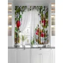 Штора на шторной ленте для кухни Helga Апкинс 180x150 см цвет белый