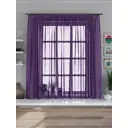 Тюль на шторной ленте для кухни Helga Таюс 300x160 см цвет фиолетовый