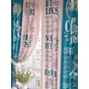 Штора на шторной ленте для кухни Helga Лимброни 180x150 см цвет розовый