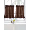 Тюль на шторной ленте Helga Руона 100x60 см цвет шоколадный