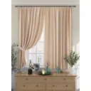 Штора на шторной ленте для кухни Helga Эрмина 150x180 см цвет бежевый