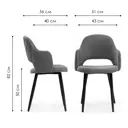 Стул Woodville Гутрид 82x56x43 см велюр цвет белый/розовый