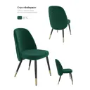 Стул Milavio Фабарже 46x85x58 см текстиль цвет зеленый