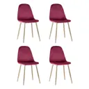 Кухонный стул Stool Group Валенсия 87x52x45 см велюр цвет бордовый 4 шт