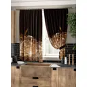 Комплект штор на ленте Helga Иклорис 150x180 см габардин цвет серый/золотистый/черный HH961025