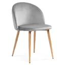 Стул Woodville Aldo 50x77.50x50 см велюр цвет серый