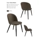 Стул для кухни обеденный Milavio Агат28Б/С 46x78x55 см велюр цвет коричневый