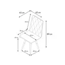 Комплект обеденных стульев 2 шт Polini Home rio sm 45x89x39 см велюр цвет бежевый