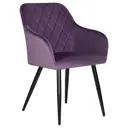 Кухонный стул Dobrin Robert LML 55.5x56x60.5 см велюр цвет фиолетовый